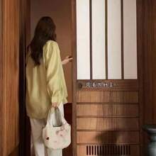 Túi xách vải Canvas 2024 Túi mới dễ thương Giỏ đựng rau Túi tote tình yêu - Màu be - Xem 2