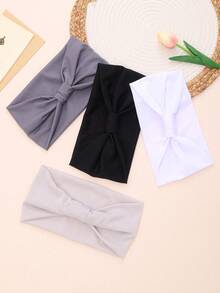 1 Băng đô thể thao chống trượt màu trơn, Phụ kiện tóc tập luyện yoga chạy bộ co giãn mềm mại, Trang phục thường ngày khi đi dạo phố, 100% Polyester, Bốn mùa - Nhiều màu - Xem 10