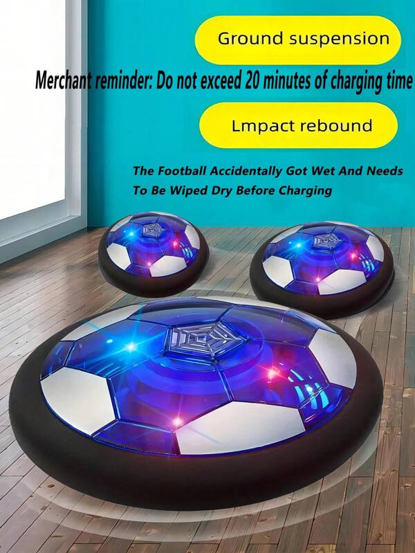 1 szt Ruchomy Piłka nożna Dzieci Zabawki , Akumulator Powietrze Ruchomy Piłka nożna Wewnętrzne Rodzic, dziecko Interaktywny Gry , Ruchomy Led I Ulepszone Piana Zderzaki , Doskonały Nowy Rok Prezent urodzinowy Dla Dzieci 3-12