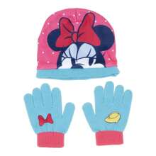 Disney Ensemble bonnet/gants enfant 51/54 Minnie Mouse "Lucky" Ensemble hiver chaud et doux | Ensemble bonnet et gants Avengers tricotés modernes, idéal pour les journées d'hiver