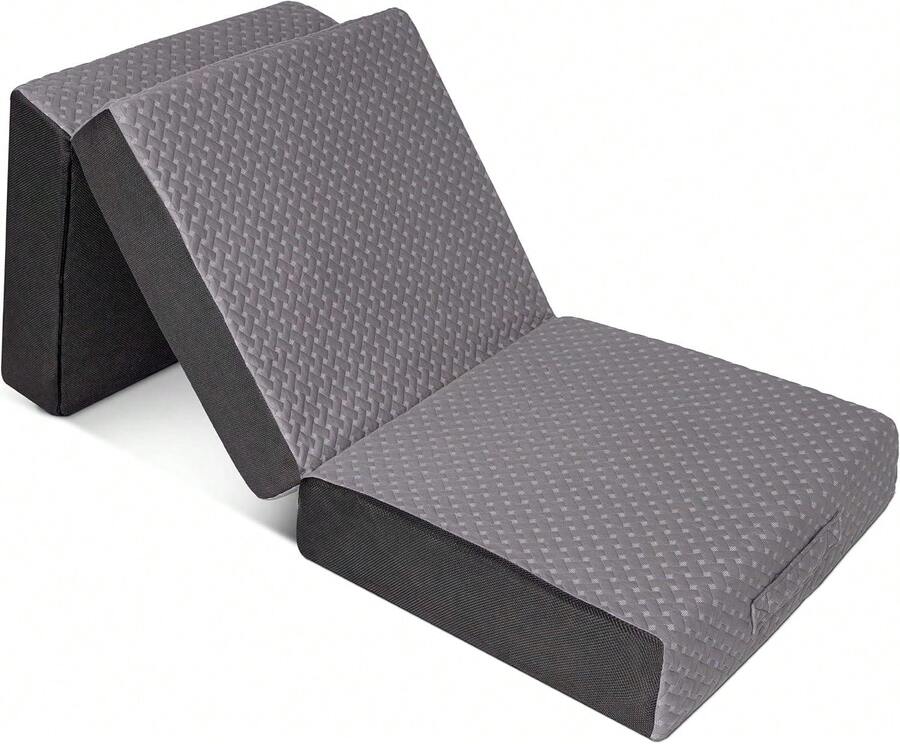 Tri Folding Mattress With Washable Cover Space Saver Single Size (75