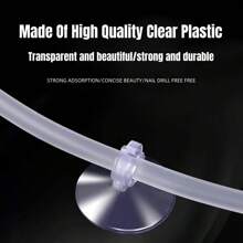 4-30个塑料水族箱吸盘支架，强力吸盘支架，适用于鱼缸，适用于4-6毫米管材（气管、二氧化碳管、电源线等）