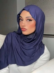 1 buc. eșarfă hijab din jerseu modal, accesorii abaya de culoare uni