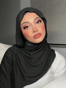 1 buc. eșarfă hijab din jerseu modal, accesorii abaya de culoare uni