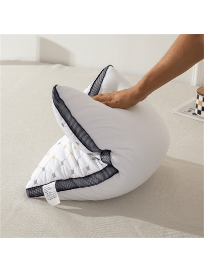 1pc Premium Hotel Pillow, Quilted, Machine Washable, High Quality, Side/Back Sleepers, Business Home view 5