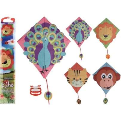 Cometa para niños, nylon, 59x65 cm, surtido, 1 piezaCometa nylon 59X65CM 4ASS