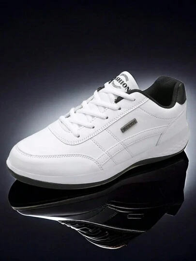 2024 年新款青少年运动鞋，合成皮革拼布休闲平底低帮时尚简约滑板鞋，学生校园风格，适合户外、散步、网球、街头和通勤