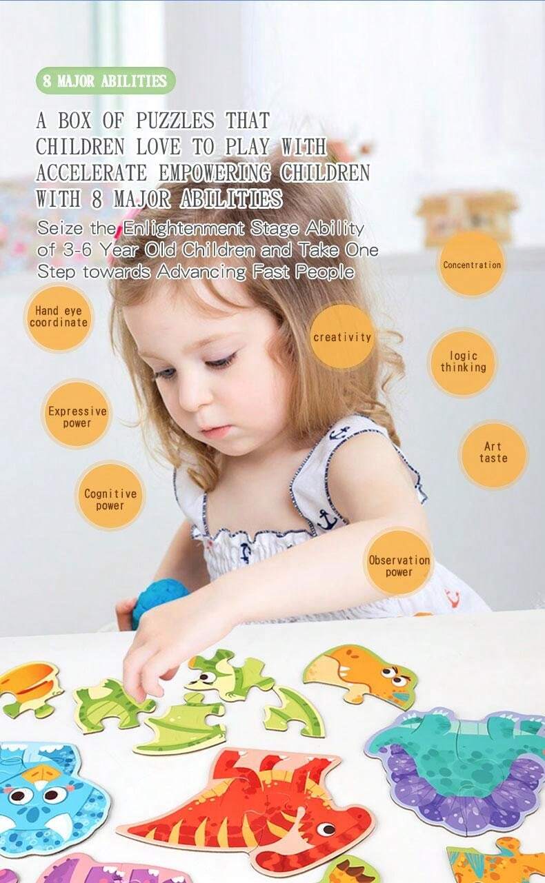 Children's Educational Jigsaw Puzzles, Toddler Preschool Geometric ...