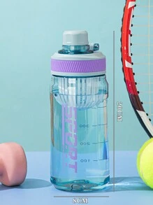 1PC/630ml-Large-Capacity Fitness Water Bottle - Drop-Proof And Leak-Proof Plastic Summer Cup - High Temperature Resistant Water Bottle For Boys - Portable Student Sports Cup - Fitness For Pregnant Women - Leak-Proof And Drop-Proof Plastic Cup - Men's And Women