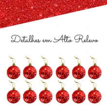 Christmas Balls Kit Ornament For Christmas Tree Decoration Hanging 24 Units 6cm - Đỏ - Xem 6