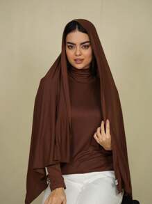 1 buc. eșarfă hijab din jerseu modal, accesorii abaya de culoare uni
