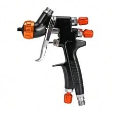 Pistola pulverizadora profesional premium de 1 pieza con boquilla de 1,3 mm, pistola pulverizadora de aire de alta calidad equipada con vaso mezclador de pintura, herramienta de pintura esencial, negra