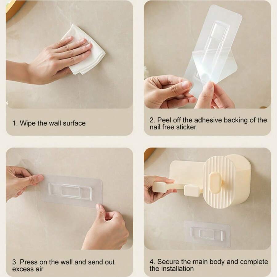 1pc Hair Dryer Stand Hair Dryer Shelf PerforationFree Bathroom Hair