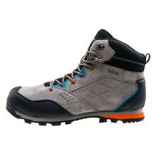Elbrus Mens Condis Suede Mid Cut Hiking Shoes (Dark Grey/Black/Peacock Blue) - Dark Grey - View 2