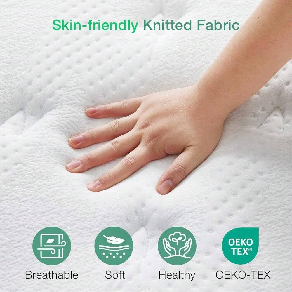 Mattresses King Size 9.8 Inch 3Zone Gel Memory Foam Pocket Sprung