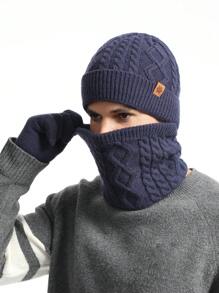 1-3 件/套男士冬季针织帽、围巾、触摸屏手套套装、保暖衬里、菱形和雪花提花图案、适合滑雪、旅行、骑自行车、驾驶、男士礼物、日常使用冬季配饰冬季服装 - 彩色 - 查看 12