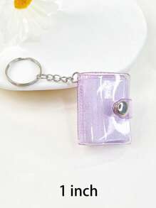 1PC/4PCS 1 Inch/2inch Mini Small Photo Album Valentine Photo Storage With Keychain Clear Pocket Photo Album Keychain For Picture Valentine Wedding Birthday Anniversary Memory,Suitable For Photos, Backpack For School Christmas Gift Ideas Bag Accessories Lanyards With Id Holder Car Accessories Bag Charms - Multicolor - View 12