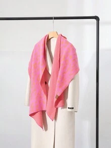 1 chiếc khăn quàng cổ bất đối xứng đơn giản họa tiết động vật mới cho phụ nữ mùa thu đông, khăn choàng họa tiết da báo siêu mềm và dính, khăn quàng cổ thời trang và ấm áp - Nhiều màu - Xem 13