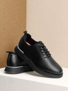 New Stock Arrival Men's Relaxed Refinement Dress Sneakers Oxfords Shoes - Black - View 3