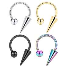 ADYJELY 1 件 16G U 型唇环不锈钢防过敏梦露鼻环穿孔软骨耳轮耳屏耳垂耳环首饰 8mmm 10mm 12mm 男女身体穿孔首饰 - N005 - 查看 6