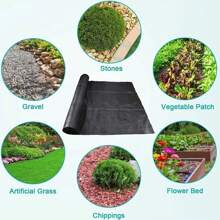 Heavy Duty Barrier Landscape Fabric, Woven Control Fabric For Underlayment, Gardening Ground, Commercial Driveway Block Cover Mat - Black - View 7