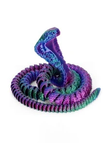 灵活的 3D 打印蛇雕像 - 非常适合家居装饰、工艺品和独特礼物 | 缓解压力的汽车配件 | 适合圣诞礼物、玩具蛇、3D 打印玩具、3D 打印蛇