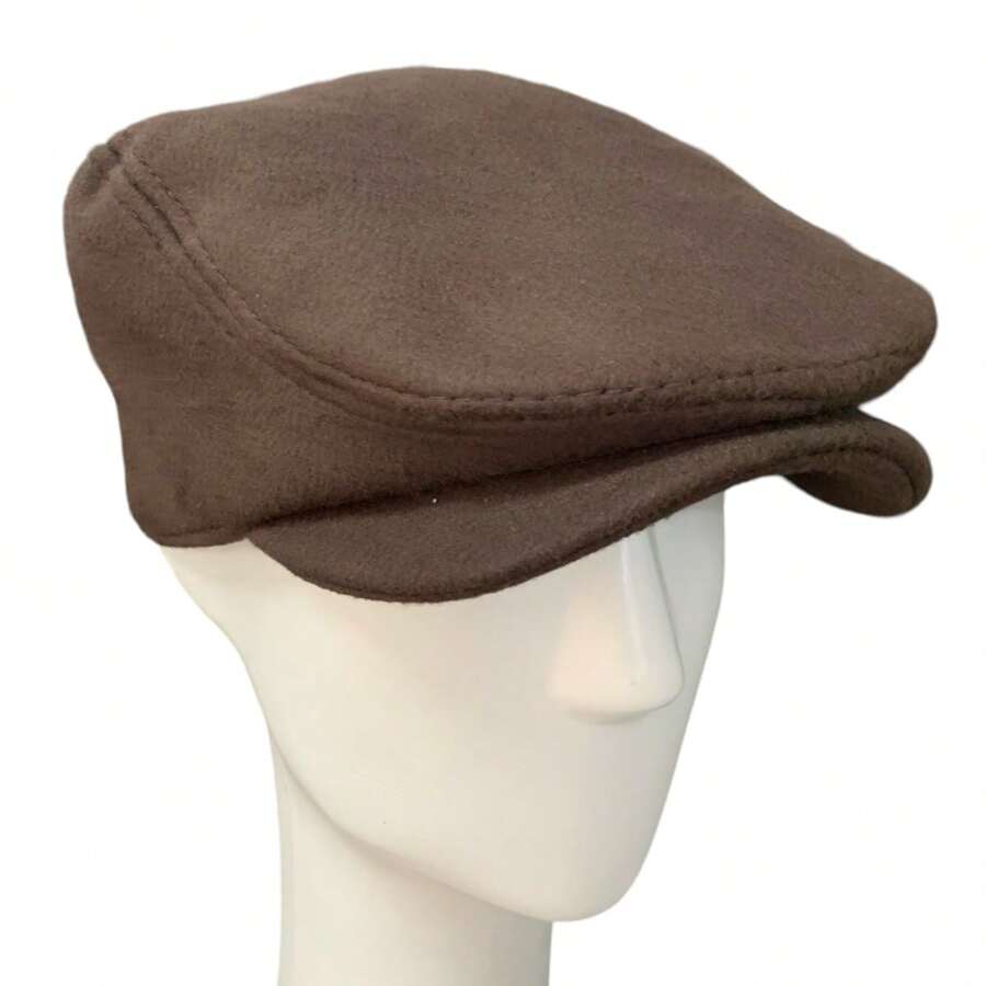 Shelby  Felt English Beret With Button - Rỉ Nâu - Xem 1