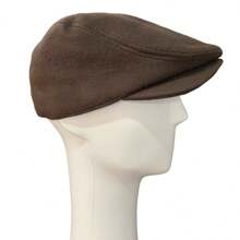 Shelby  Felt English Beret With Button - Rỉ Nâu - Xem 3