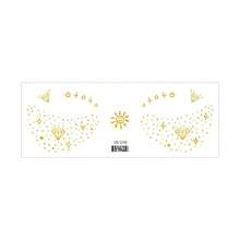 1 件金属脸部纹身贴纸，金色雀斑设计，防水化妆贴纸，脸部装饰性临时纹身，适合圣诞服装派对，适合女士和女孩 - 金色 - 查看 20