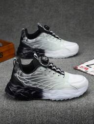 Men's Super Light Sports Sneakers, Casual Shoes, Spring Wear, Travel, Thickened Soles, Breathable, Anti-Slip, Shock Absorbing, Chunky Sneakers