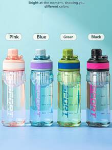 1PC/630ml-Large-Capacity Fitness Water Bottle - Drop-Proof And Leak-Proof Plastic Summer Cup - High Temperature Resistant Water Bottle For Boys - Portable Student Sports Cup - Fitness For Pregnant Women - Leak-Proof And Drop-Proof Plastic Cup - Men's And Women