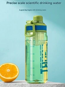 1PC/630ml-Large-Capacity Fitness Water Bottle - Drop-Proof And Leak-Proof Plastic Summer Cup - High Temperature Resistant Water Bottle For Boys - Portable Student Sports Cup - Fitness For Pregnant Women - Leak-Proof And Drop-Proof Plastic Cup - Men's And Women