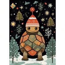 1PC Động vật trong nghệ thuật Giáng sinh Chó Ngựa Bò Rùa Poster Nghệ thuật Tranh treo tường Canvas Tranh Bắc Âu Phòng ngủ Phòng khách Trang trí nhà Không có khung - Nhiều màu - Xem 8