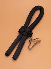 Sistema del bigudí de pelo sin calefacción 4piezas, herramienta de peinado rápida para el salón profesional y el uso en el hogar - Negro - Ver 12