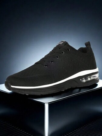 Oddychające, duże, męskie, tkane buty, gruba podeszwa, lekkie, codzienne trampki, modny styl uliczny, wygodne, codzienne buty do chodzenia dla młodych studentów, jednolity kolor