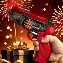 Non-Shooting Cool Sound & Light Vibrating Revolver Toy Gun, Random Color Delivery - Multicolor - View 2