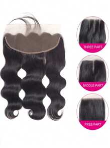 13x4 Transparent Lace Frontal Brazilian Natural Color Body Wave Frontal Closure Human Hair Unprocessed Virgin Human Hair With Baby Hair 8-20 Inch - SNatural - View 3