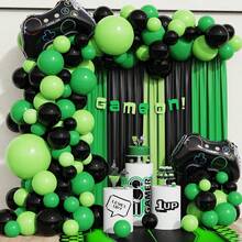 Bộ 121 bóng bay sinh nhật theo chủ đề trò chơi & vòng hoa - Bộ điều khiển trò chơi Bóng bay cao su màu đen và xanh lá cây cho tiệc trò chơi, tiệc độc thân, kỷ niệm, trang trí sinh nhật người lớn - Nhiều màu - Xem 4