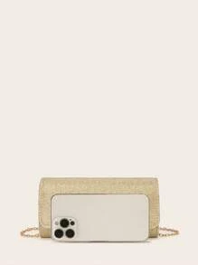 LETODE Glitter Elegant Envelope Clutch Clutch Women Evening Bridal Wedding Purse For Women Prom With Detachable Metal Chain For Wedding And Party Clutch For Ladies Bag Versatile Handheld Bag Cocktail Party Wedding New Wallet Banquet Bag