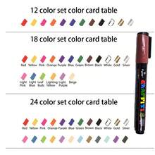 12/18/24 Bộ bút dạ Acrylic màu chống thấm nước thích hợp để tô màu Graffiti DIY vẽ thiệp an toàn và phù hợp cho học sinh người lớn nghệ sĩ mới bắt đầu - Nhiều màu - Xem 9
