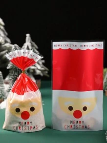20入組聖誕糖果包裝袋,扭結塑料袋適用於餅乾、麵包、烘焙食品,派對桌面裝飾 - 彩色 - 查看 10