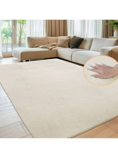 Piece Zachte Tapijt Living Room, Smooth Made Of Rabbit Fur Short Pile Non Slip, Moderne Anti Slip Bedroom, Luxurious Room ation, Fluffy Area