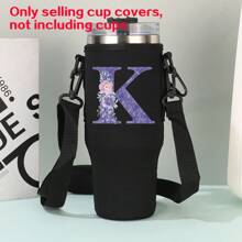 Estojo para copo de 1200 ml e 40 onças, capa para copo, capa para copo de material de mergulho, capa protetora para copo de alça de carro, alça diagonal ajustável, adequada para viagens ao ar livre, condicionamento físico, uso diário.