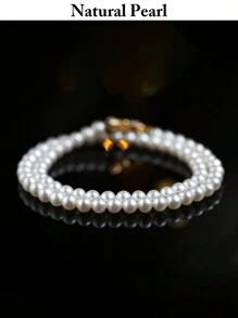 mufan 1pc Natuurlijke gekweekte zoetwaterparelketting, 925 sterling zilver hypoallergeen, geschikt voor dagelijks gebruik, dates, feesten, reizen, bruiloften, luxe sieraden cadeau met geschenkdoos voor vrienden