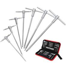 MAXPOWER Sliding T-Handle Allen Wrench Set, 7-Piece SAE Hex Keys, Long Arm Hex End Allen Wrenches For Basic Home Repair And Mechanical Maintenance, Allen Keys With Portable Case, Tools For Men - Bạc - Xem 2