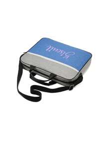 Spersonalizowana, haftowana torba do przechowywania laptopa, lekka teczka z wewnętrzną przegrodą, duża pojemność, modna torba na ramię do dojazdów do pracy, biznesowa torba na komputer, oficjalna torba do dojazdów do pracy w blokach kolorów