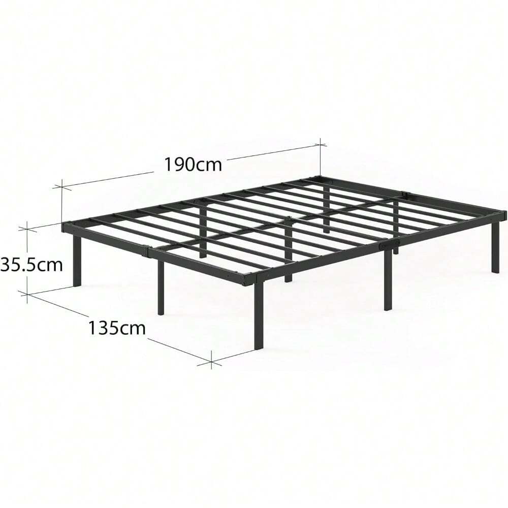 Double Bed Frame Bed 135x190 Cm 36cm Height Metal Bed Frame With