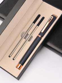 [Customized] High Quality Business Office Ball Pen Set In Gift Box, Includes 2 Refills, Daily Writing, Signing, Gifting For Father's Day, Thanksgiving, Christmas, Birthday, Friends, Relatives, Leaders, Colleagues Back To School