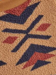 1pc Personalized Totem Pattern Pet Sweatshirt, Plush Hooded Pet Clothes For Cats And Dogs - Multicolor - View 5