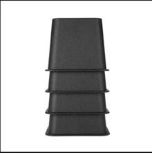 4Pcs Heavy Duty Bed Chair Risers Feet Leg Lift Furniture Extra Raisers Stand 4"/6" - Black - View 3